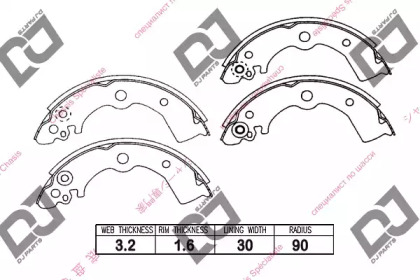 Комлект тормозных накладок DJ PARTS BS1040